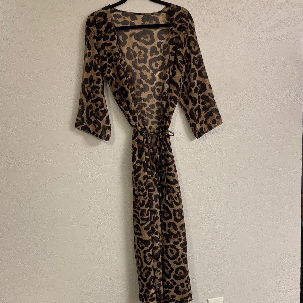 Leopard Print Kimono Wrap